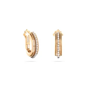گوشواره برلیان گرد - گوشواره - دورنگ - GW01000523