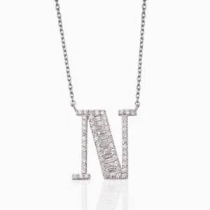 گردنبند حرف N - گردنبند - سفید - زنانه - GW01000883