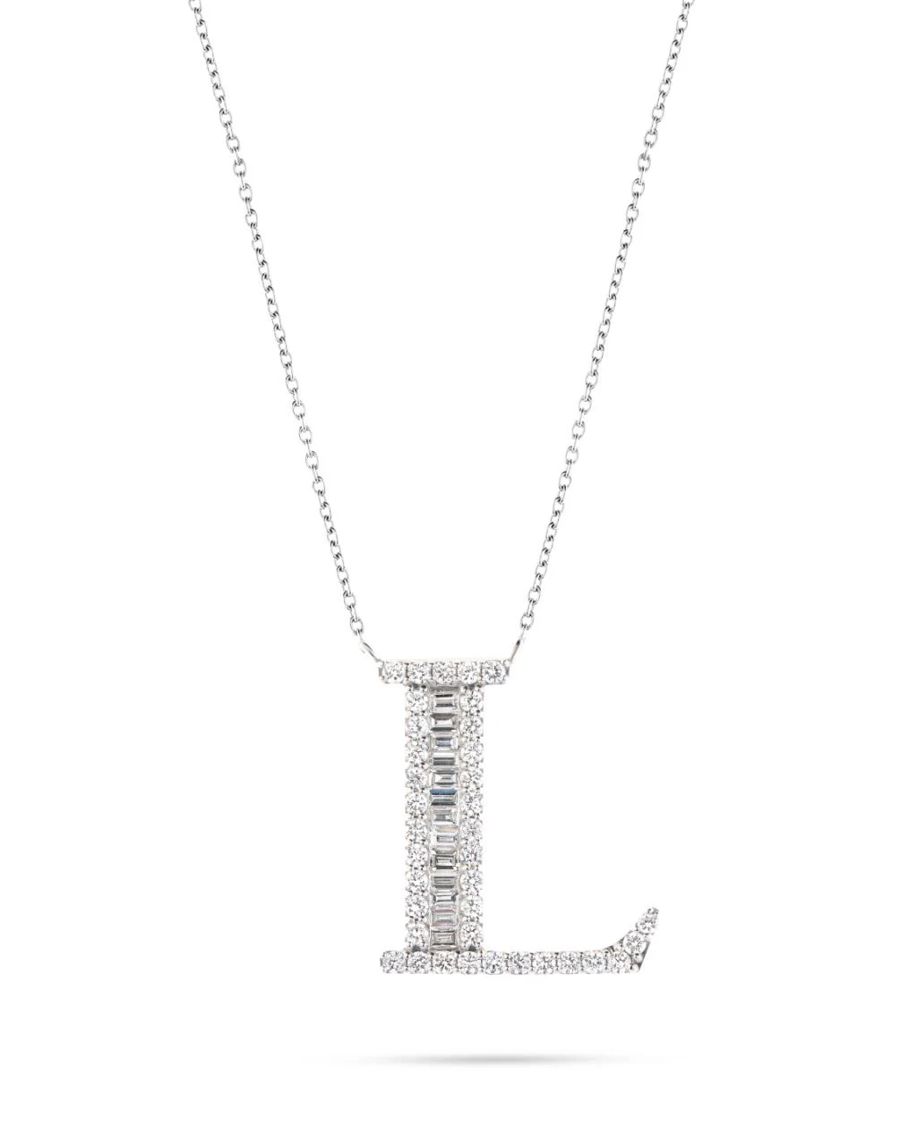 گردنبند حرف L - گردنبند - سفید - زنانه - GW01000892