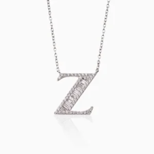 گردنبند حرف Z - گردنبند - سفید - زنانه - GW01000894